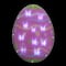 14&#x22; Pink &#x26; Green LED Lighted Easter Egg Window Silhouette